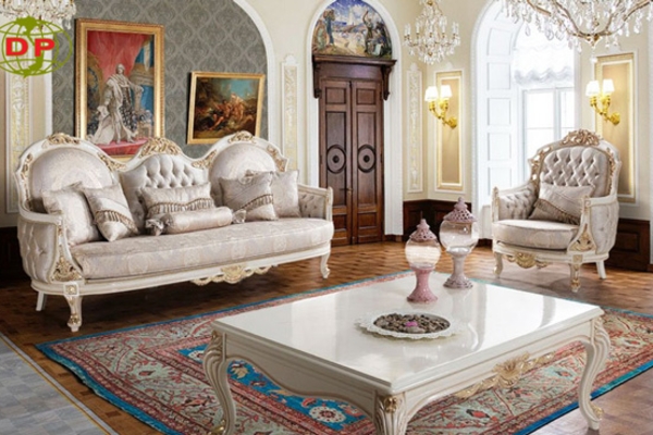 Những Mẫu Ghế Sofa Tân Cổ Điển Làm Đẹp Cho Phòng Khách Nhà Biệt Thự