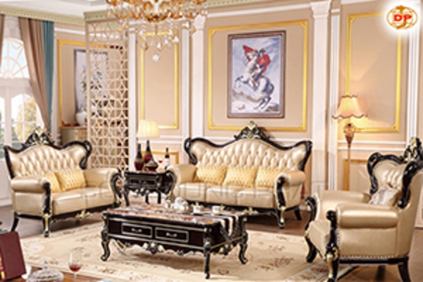 Sofa Da Cổ Điển
