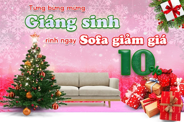 Tưng Bừng Mừng Giáng Sinh – Rinh Ngay Sofa Giảm Giá