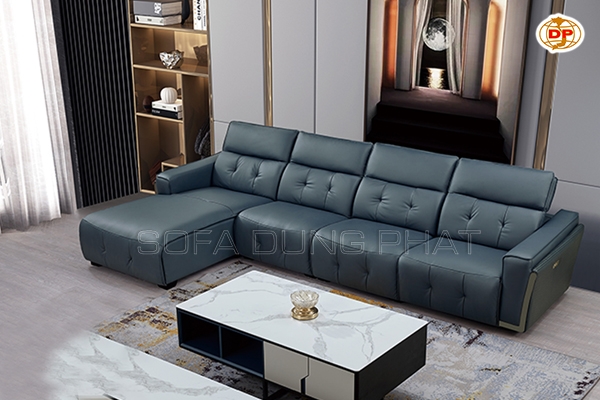 Sofa Nhập Khẩu Bọc Da Xanh Cổ Vịt Đẹp Lịch Lãm DP-NK113