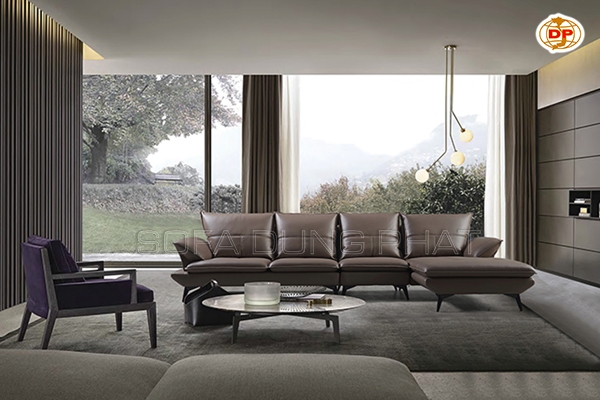 Sofa Nhập Khẩu Bọc Da Thiết Kế Tay Ghế Mới Lạ DP-NK115