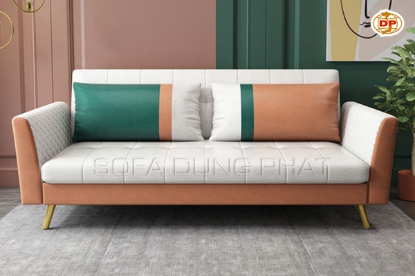 Sofa Giường Bật Bọc Da Phối Màu Tỏa Sáng DP-GB29