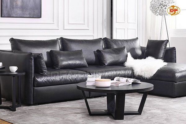 Sofa Da Sắc Đen Sang Trọng Và Đẳng Cấp DP-D16